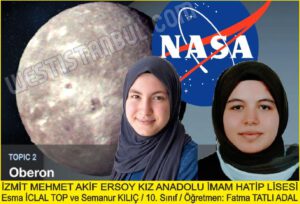 NASA 2020-21 Türkiye Birincileri, 9-12. Sınıflar - Konu: Oberon